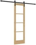 vidaXL Haust&uuml;r Schiebet&uuml;r ORKDAL Nat&uuml;rlich und Schwarz 61 x 198,5 cm (1-St)