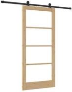 vidaXL Haust&uuml;r Schiebet&uuml;r ORKDAL Nat&uuml;rlich und Schwarz 93 x 202 cm (1-St)