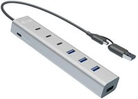 I-TEC USB-Verteiler i-tec CAHUBMETAL7 USB-Hub 4+3 Port USB-A, USB-C&reg; USB 3.1...