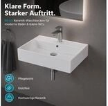Aqua Bagno Waschbecken Aqua Bagno Keramik Waschtisch Waschbecken 60cm M&ouml;bel...