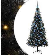 vidaXL K&uuml;nstlicher Weihnachtsbaum Weihnachtsbaum Schwarz 180 cm PVC