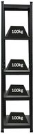 PROREGAL&reg; Schwerlastregal Wohnregal Designregal Series RAGNAR Fachlast 100kg,