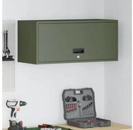 vidaXL H&auml;ngeschrank Wandschrank f&uuml;r die Garage mit Gasdrucklift-T&uuml;r Olivgr&uuml;n