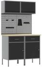 vidaXL Werkzeugschrank Arbeitsschrankset mit Schubladen mit Regal 8 stk. Grau...