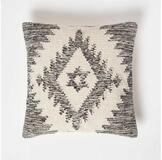 Homescapes Dekokissen Kelim-Kissen Karu grau-creme &ndash; Kissen 45 x 45 cm mit...