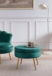 SalesFever Polsterhocker Calm Gepolsterter Hocker mit Charme, mit hohem...