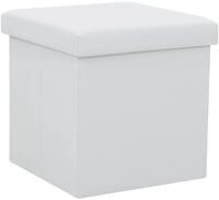 vidaXL Hocker Hocker mit Stauraum Wei&szlig; Kunstleder (1 St)