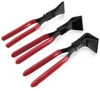 Bituxx Greifzange Falzzangen Set 3-tlg. Rot, Spar-Set 3-tlg., MS-17630
