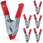 relaxdays Klemmen Klemmzwingen Metall 6er Set, rot