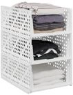 relaxdays Aufbewahrungsbox Schrank Organizer im 3er Set (3 St), wei&szlig;, M
