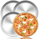 LuxusKollektion Pizzablech Pizzablech 4er-Set Edelstahl 29 cm Rund Pizza...