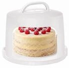 relaxdays Kuchentransportbox Extrahoher Tortenbeh&auml;lter, Kunststoff, wei&szlig;