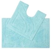 Homescapes Badematte 2 teiliges Luxus Badematten Set 100% Baumwolle aqua blau,...