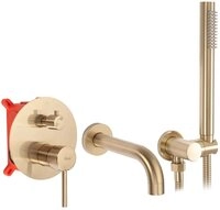wohnwerk.idee Wannenarmatur Badewannenarmatur Unterputz Gold Matt Geb&uuml;rstet...