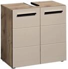 Bega Consult Waschbeckenunterschrank SPLIT, Viking Eiche Dekor, Sandfarben, 2...