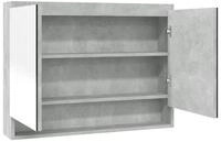 vidaXL Badezimmerspiegelschrank Spiegelschrank f&uuml;rs Bad 80x15x60 cm MDF...
