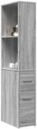 vidaXL Schrankmodule Badschrank Schmal mit Rollen Grau Sonoma Holzwerkstoff