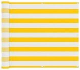 vidaXL Balkonsichtschutz Balkonsichtschutz Gelb und Wei&szlig; 100 x 600 cm...