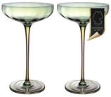 Intirilife Martiniglas, 2-tlg., Glas, Martini Cocktail Glas Regenbogen Schimmer