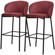 ML-DESIGN Barhocker Gepolsterter Barstuhl mit Metallgestell R&uuml;ckenlehne und
