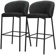 ML-DESIGN Barhocker Gepolsterter Barstuhl mit Metallgestell R&uuml;ckenlehne und