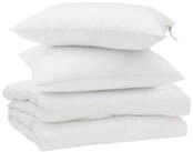vidaXL Bettw&auml;sche Sommerdecke mit Kissen 3 stk. Wei&szlig; Mikrofaser, Mikrofaser, 3