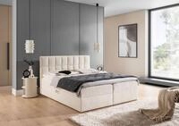 Fun M&ouml;bel Boxbett Schlafzimmerbett DOMINGA PREMIUM &Uuml;berl&auml;nge Stoff Coral...