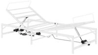 vidaXL Bett Elektrisch verstellbares Bettgestell Wei&szlig; 100 x 190 cm Stahl...