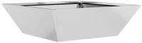 vidaXL Blumentopf Garten-Pflanzgef&auml;&szlig; Silber 50 x 50 x 15 cm Verzinkter Stahl...