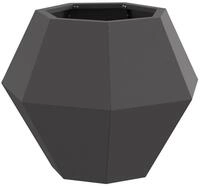 vidaXL Blumentopf Pflanzk&uuml;bel Schwarz 50 x 50 x 40 cm Stahl (1 St)