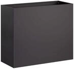 vidaXL Blumentopf Garten-Pflanzgef&auml;&szlig; Schwarz 50 x 20 x 40 cm Kaltgewalzter...
