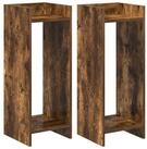 vidaXL Blumenst&auml;nder Pflanzenst&auml;nder 2 Stk. Ger&auml;ucherte Eiche 30 x 30 x 80...