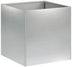 vidaXL Blumentopf Garten-Pflanzgef&auml;&szlig; Silber 45 x 45 x 45 cm Verzinkter Stahl...