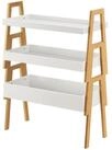 en.casa Stapelregal, &raquo;Hitra&laquo; 3-tlg. stapelbar Bambus Wei&szlig; 85 x 65 x 30 cm