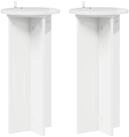 vidaXL Blumenst&auml;nder Pflanzenst&auml;nder 2 stk. Hochglanz Wei&szlig; 29,5 x 29,5 x 60...