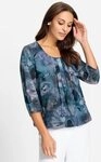 Witt Klassische Bluse Georgette-Bluse 3/4-Arm