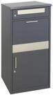 relaxdays Briefkasten mit Paketfach (1-St), Dunkelgrau