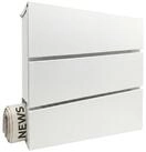 relaxdays Wandbriefkasten Briefkasten mit Zeitungsfach, wei&szlig;