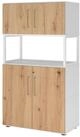 b&uuml;m&ouml; Aktenregal flexi Schrank, Dekor: Wei&szlig;/Asteiche