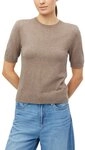 s.Oliver Rundhalspullover Halbarm Sommer-Strickpullover aus Viskose