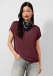 QS Kurzarmshirt T-Shirt T-Shirt aus Lyocellmix