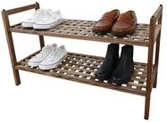 relaxdays Schuhregal aus Akazie mit 2 Ebene