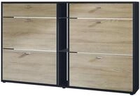 Vladon Schuhschrank Today (Schuhkipper f&uuml;r 24 Paar Schuhe mit 4 Klappen, 2