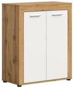 xonox.home Schuhschrank Jam Schuhschrank 2 T&uuml;ren wei&szlig;, Eiche Dekor.