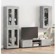 vidaXL Wandh&auml;ngeschrank, Holzschrank Beton Grau 50 x 29 x 100 cm Holzwerkstoff