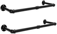 LuxusKollektion Wandgarderobe Industrierohr Kleiderstangen 2er Set 80 cm...