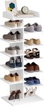 Woltu Schuhregal, 1-tlg., wei&szlig;, mit 12 Ebenen, platzsparendes Schuhorganizier
