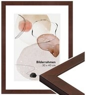 WANDStyle Bilderrahmen H430, Nussbaum-Optik, aus Massivholz im Stil Klassisch