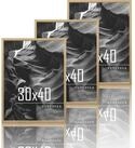 LuxusKollektion Bilderrahmen-Set Bilderrahmen 30x40cm Eiche 3er Set Holzrahmen