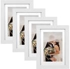 LuxusKollektion Bilderrahmen-Set 4er Set Bilderrahmen 10x15 cm wei&szlig;...